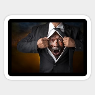 Zombie businessman Sticker